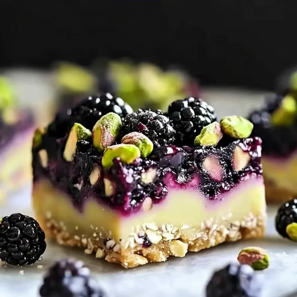Blackberry Pistachio Bars