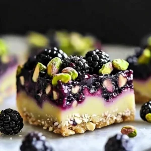 Blackberry Pistachio Bars