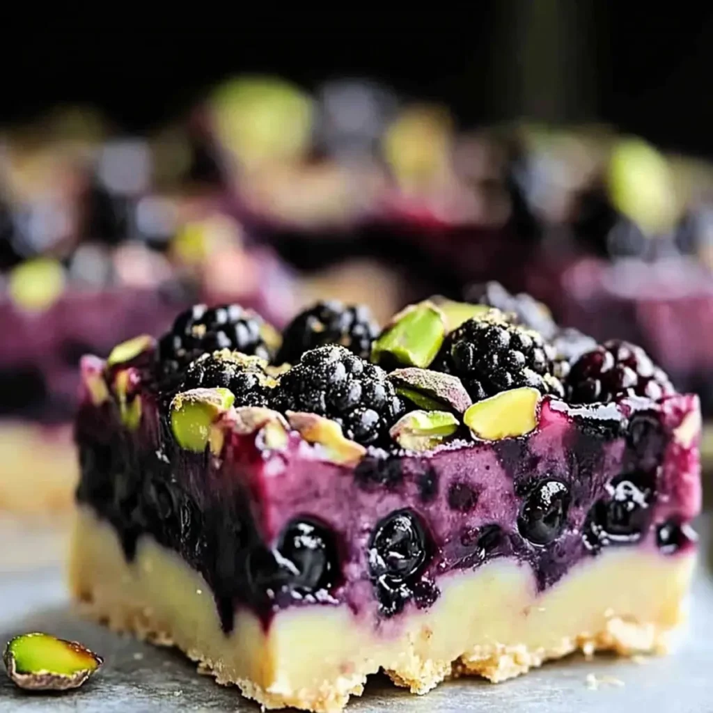 Blackberry Pistachio Bars