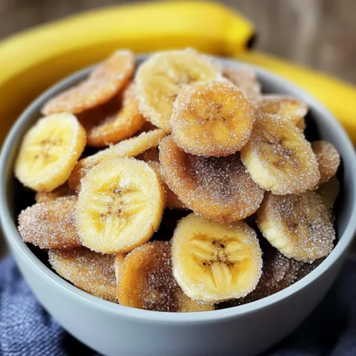 Cinnamon Sugar Air Fryer Banana Chips