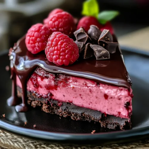 Dark Chocolate Raspberry Cheesecake Made Easy