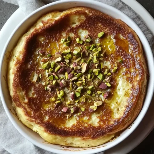 Pistachio-Honey Ricotta Pancake Bake