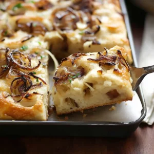 Cheesy Onion Focaccia Bread