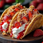 Strawberry Crunch Cheesecake Tacos
