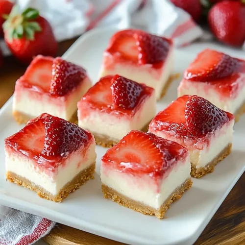 No-Bake Strawberry Cheesecake Bars