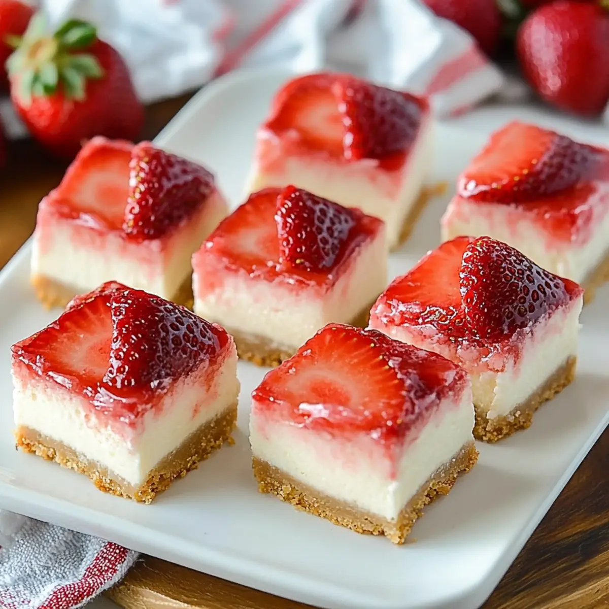 No-Bake Strawberry Cheesecake Bars