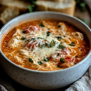 Crockpot Chicken Parmesan Soup