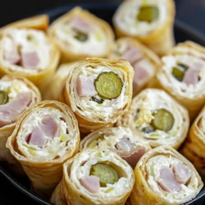 Ham and Pickle Pinwheels