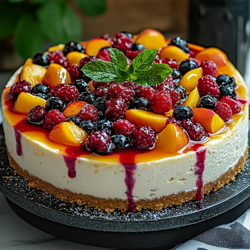 Summer Berry and Peach Cheesecake: A Refreshing Delight for Every Occasion