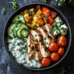 Mediterranean Chicken Tzatziki Bowls