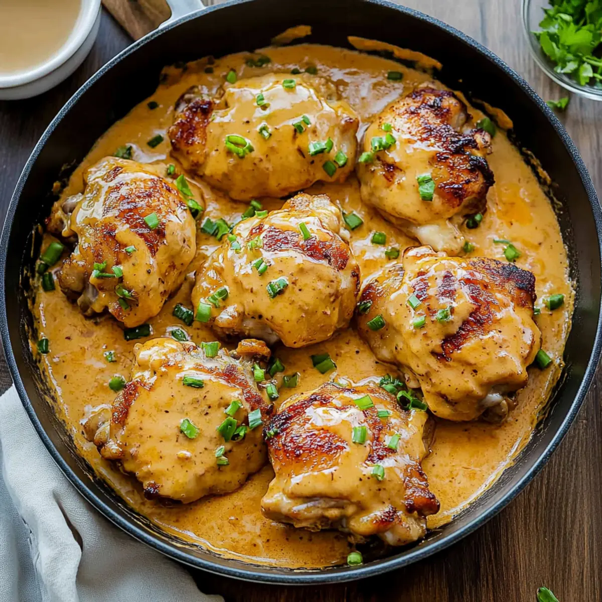 Skillet Bang Bang Chicken Thighs