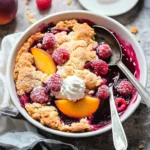 Easy Peach and Raspberry Cobbler