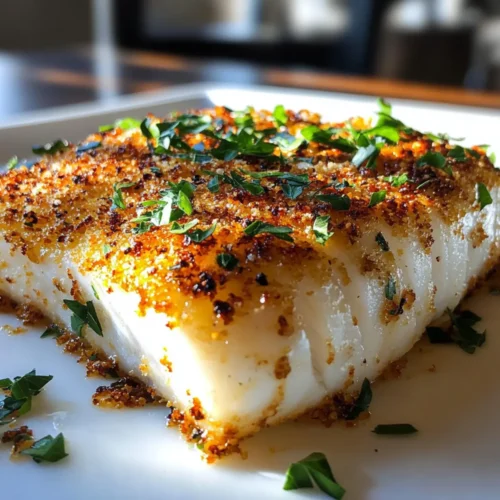 Garlic Parmesan Crusted Halibut