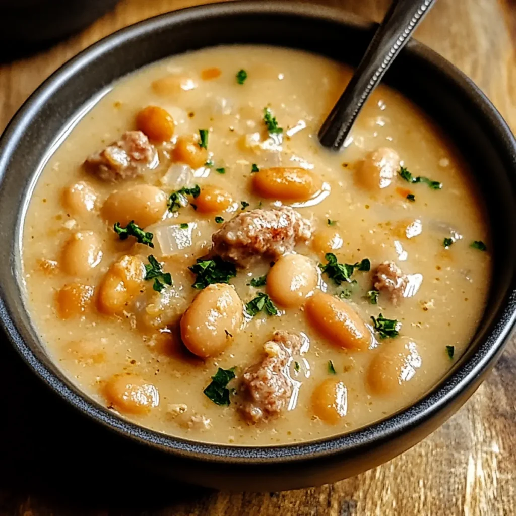 Creamy Bean Soup with Sausage