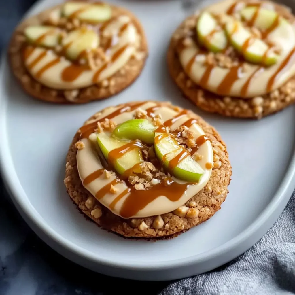 Easy Crumbl Caramel Apple Cookies
