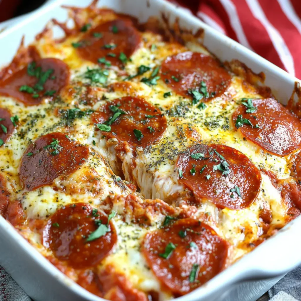 KETO Pizza Bake Casserole (Easy, One Dish, Low Carb, Primal)