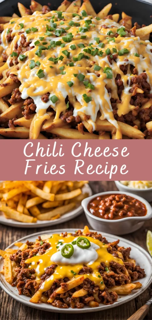 Delicious Chili Cheese Fries topped with savory chili and melted cheese