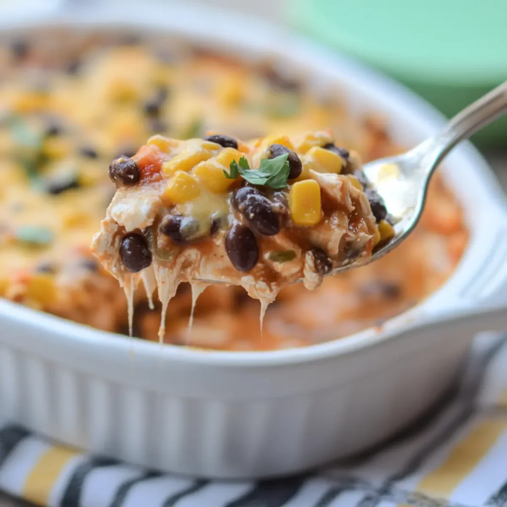 Black Bean & Salsa Chicken Casserole