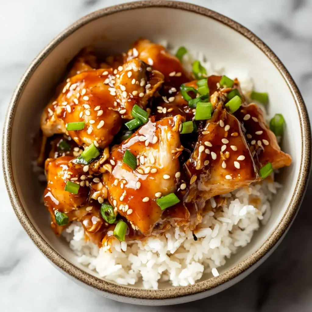 Honey Garlic Slow Cooker Chicken Thighs