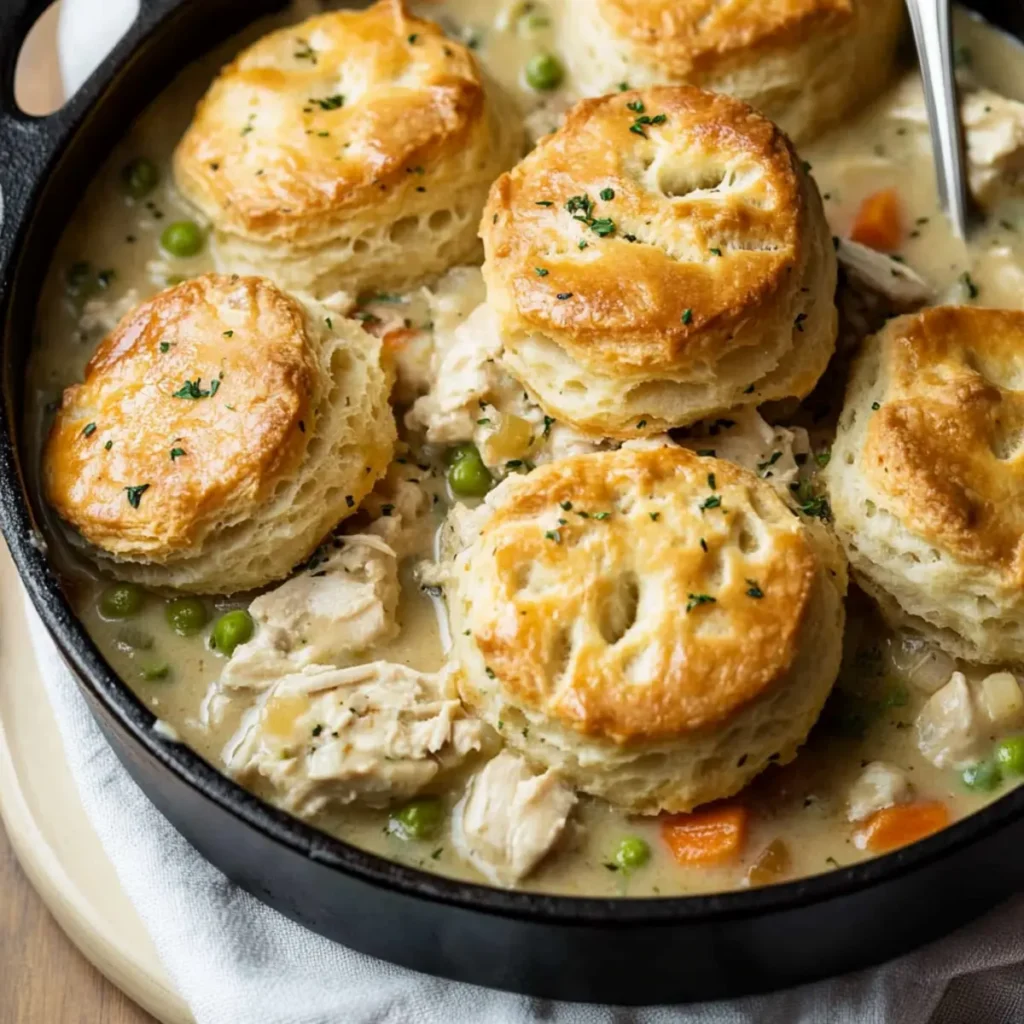 Chicken Pot Pie With Biscuits