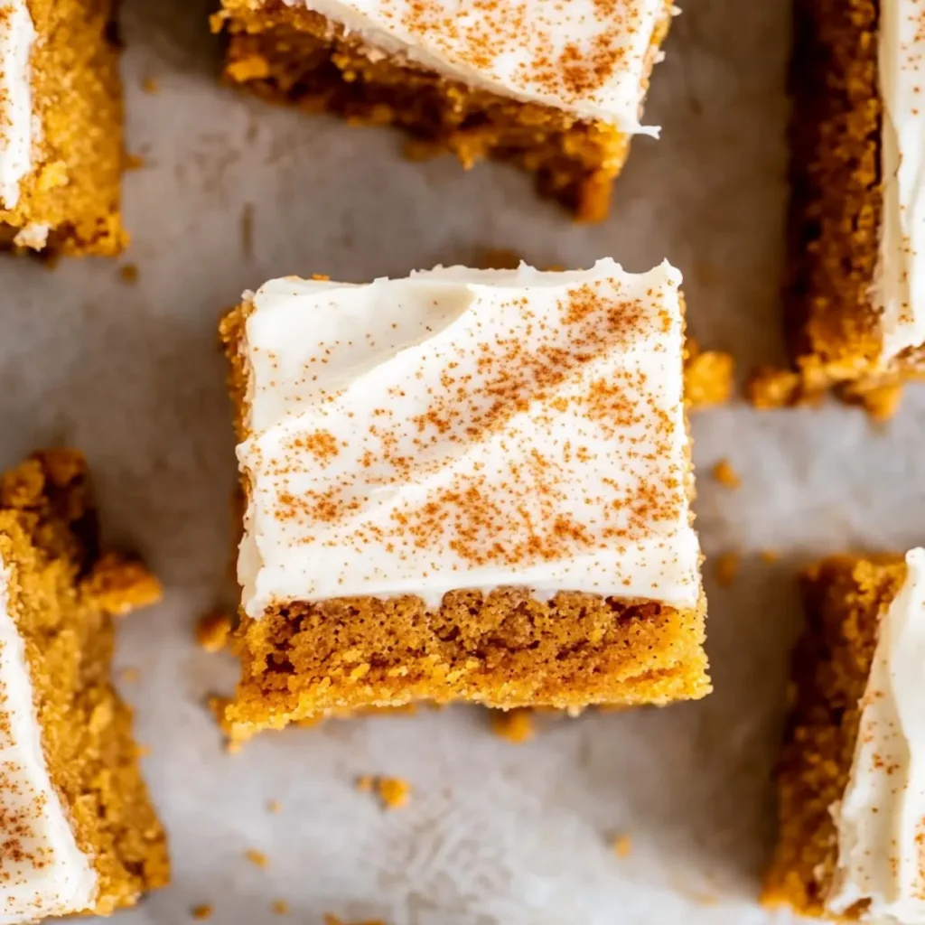 Pumpkin Bars with Cream Cheese Frosting