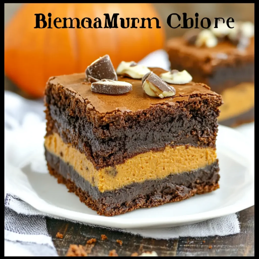 Triple Layered Pumpkin Brownie Recipe