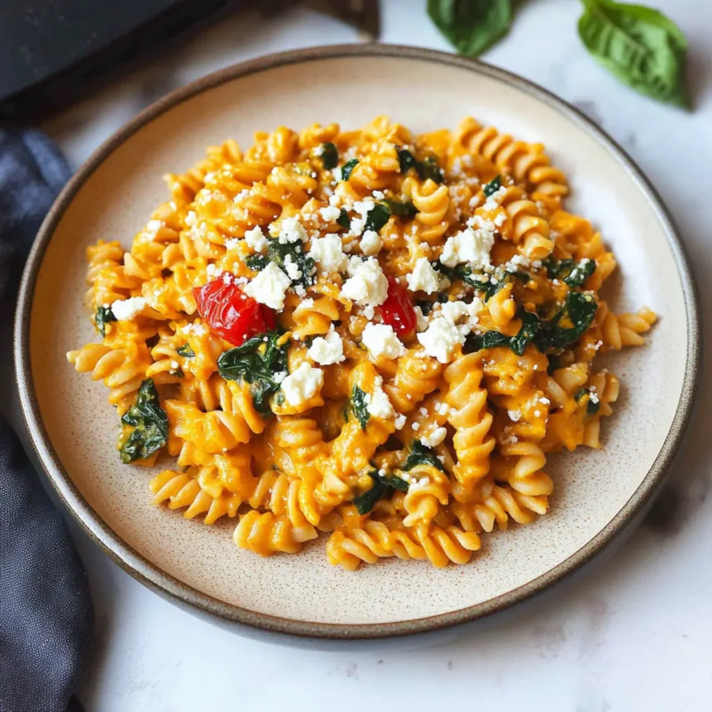 Creamy Pumpkin Feta Pasta