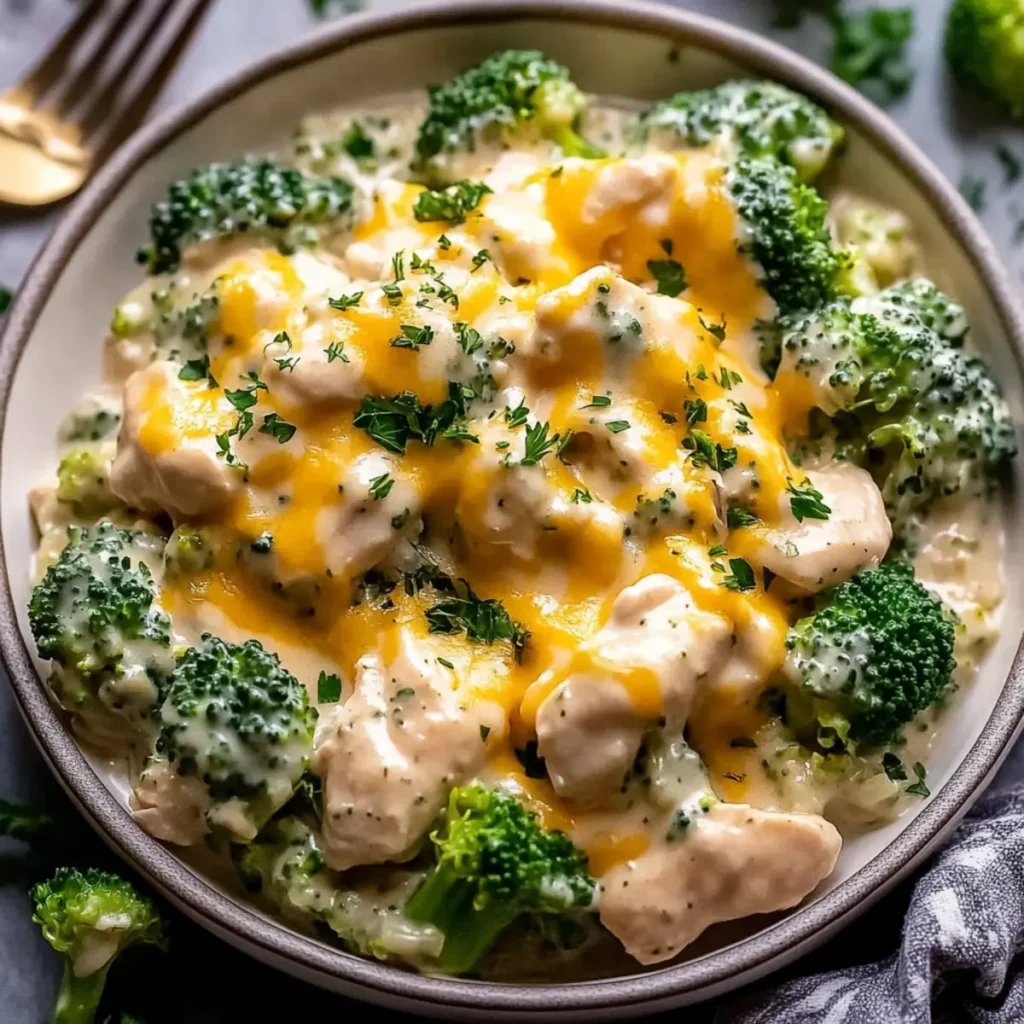 Crockpot Creamy Broccoli Cheddar Chicken