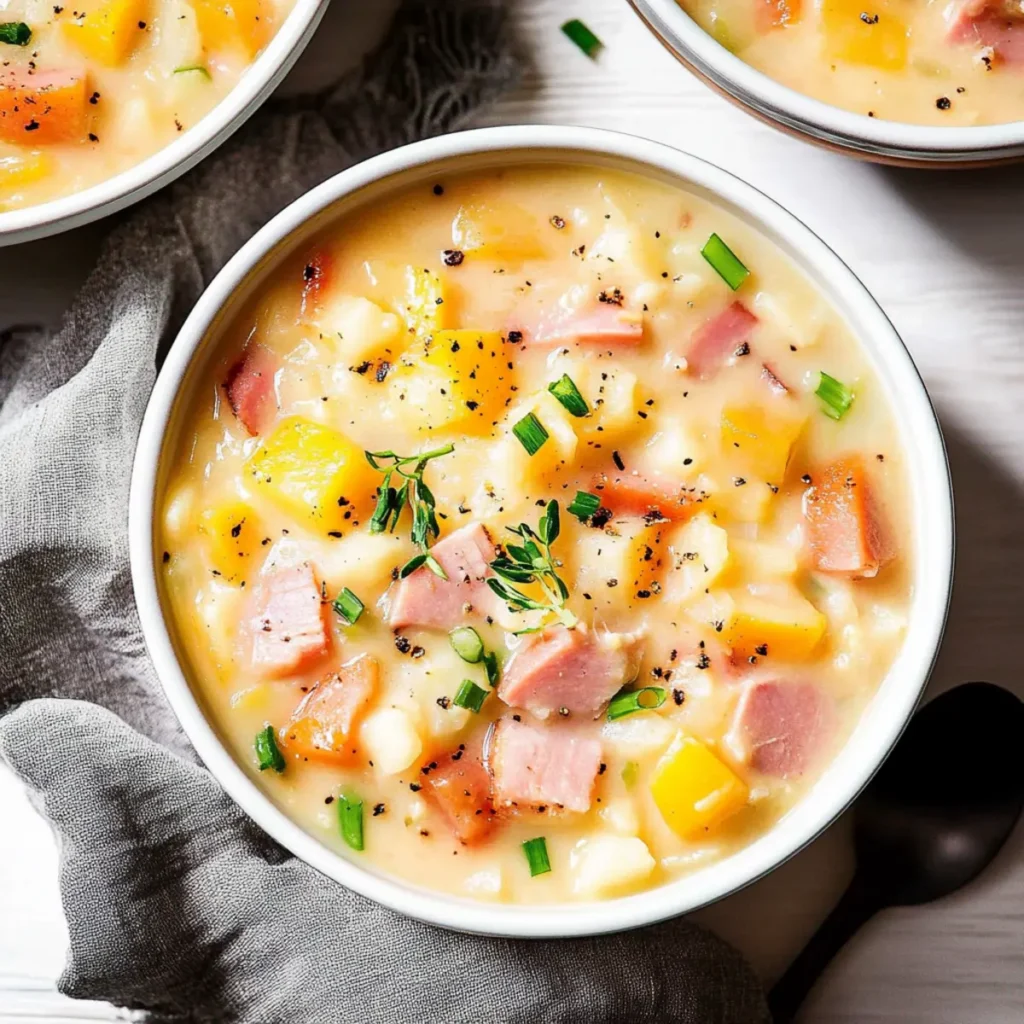 Slow Cooker Ham and Potato Soup