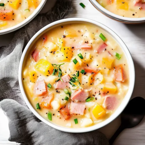Slow Cooker Ham and Potato Soup