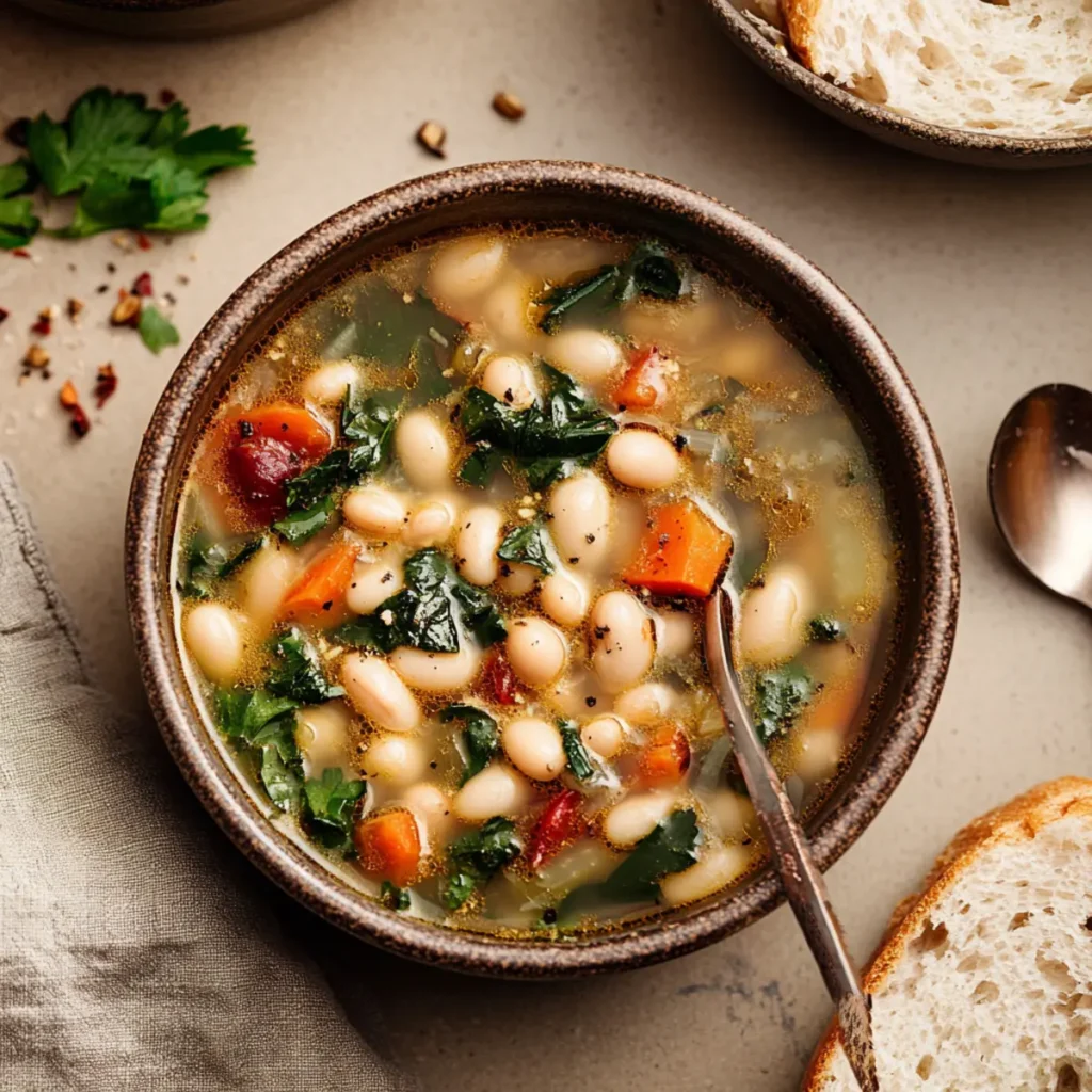 Hearty Tuscan White Bean Soup