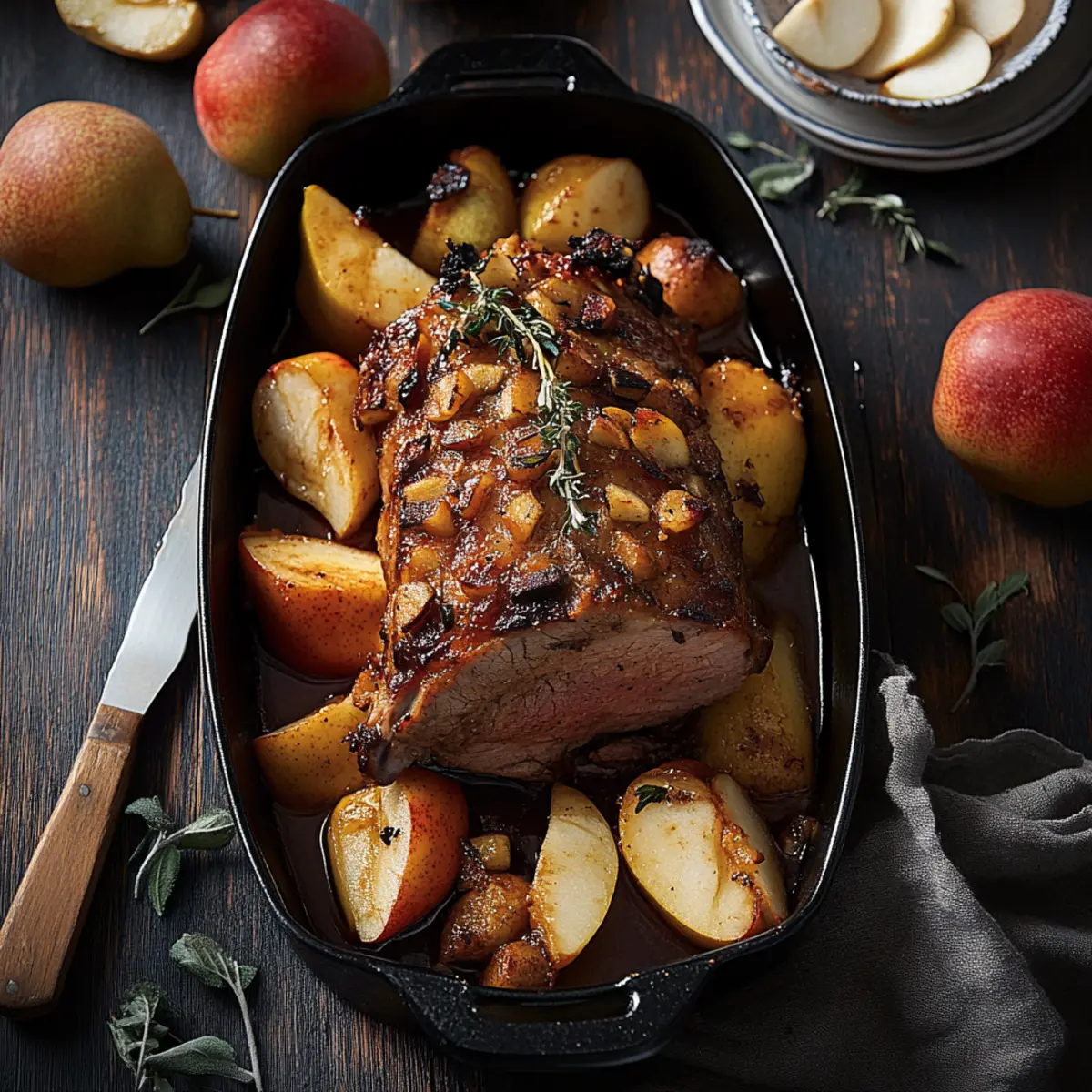 Pork Roast With Apples and Pears