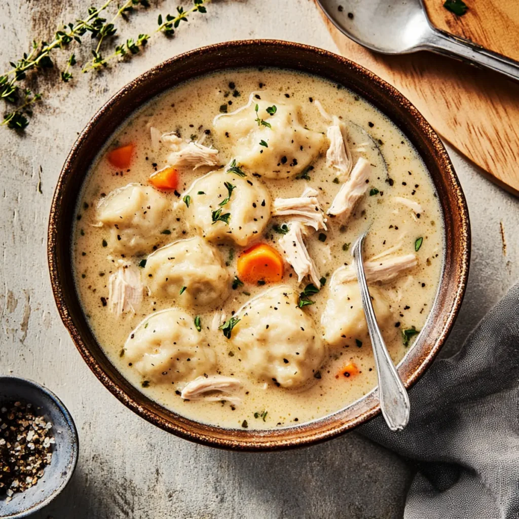 Hearty Dairy-Free Chicken Dumpling Soup