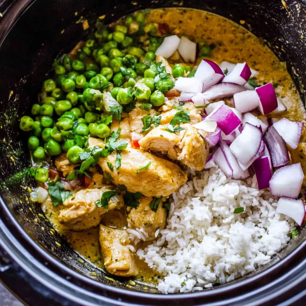 Slow Cooker Basil Chicken Coconut Curry Recipe