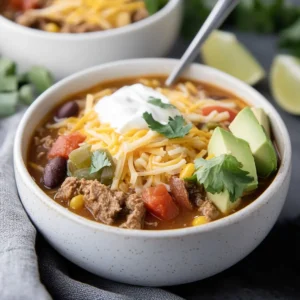 Crockpot Slow Cooker Taco Soup