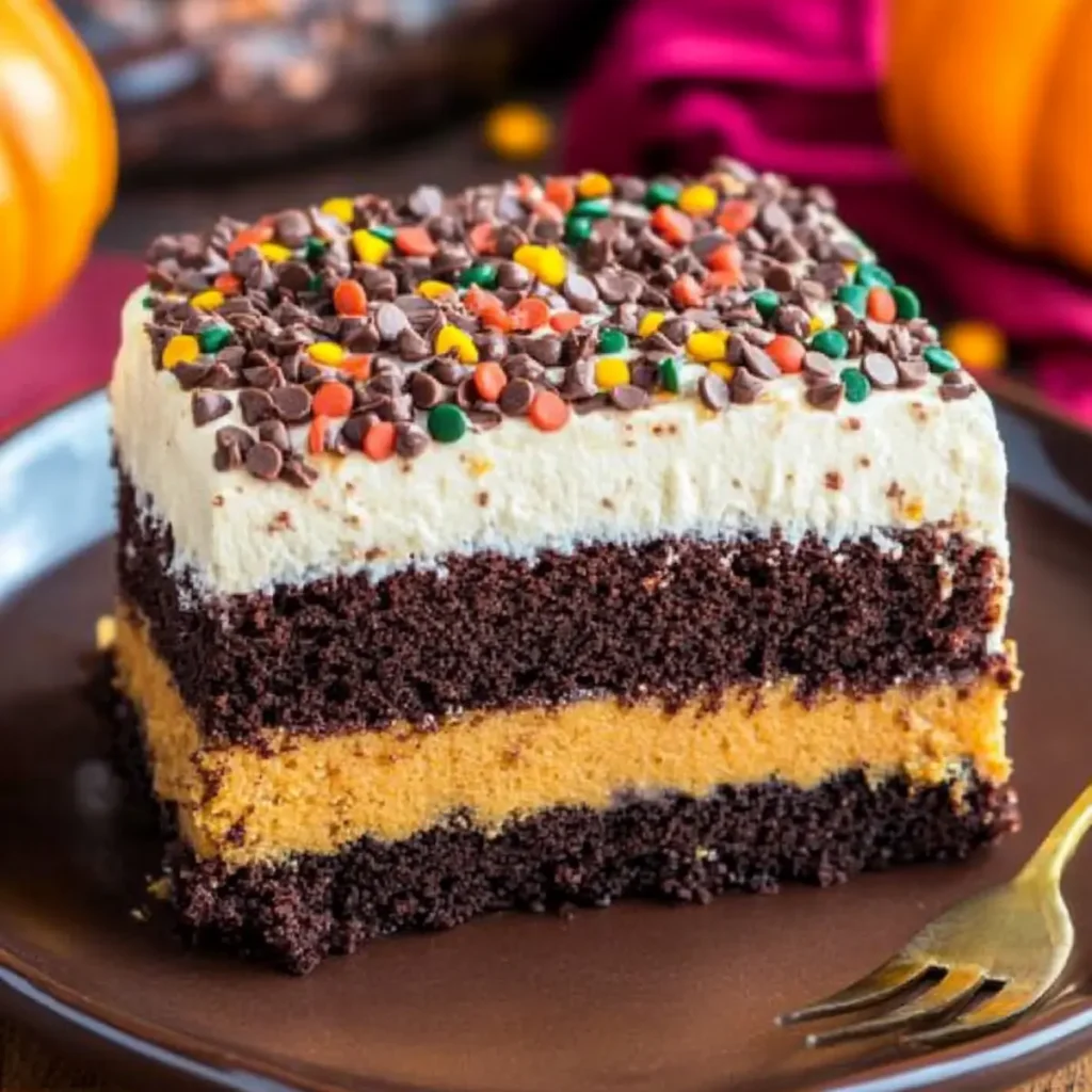 Chocolate Pumpkin Magic Cake