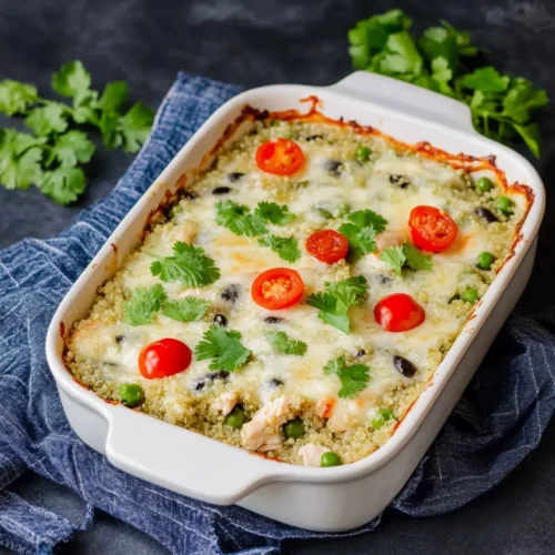 Green Chile Chicken Quinoa Casserole