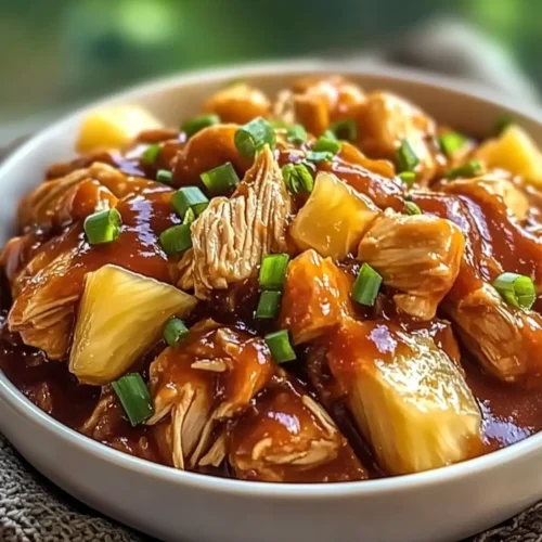 Easy Crockpot Pineapple BBQ Chicken