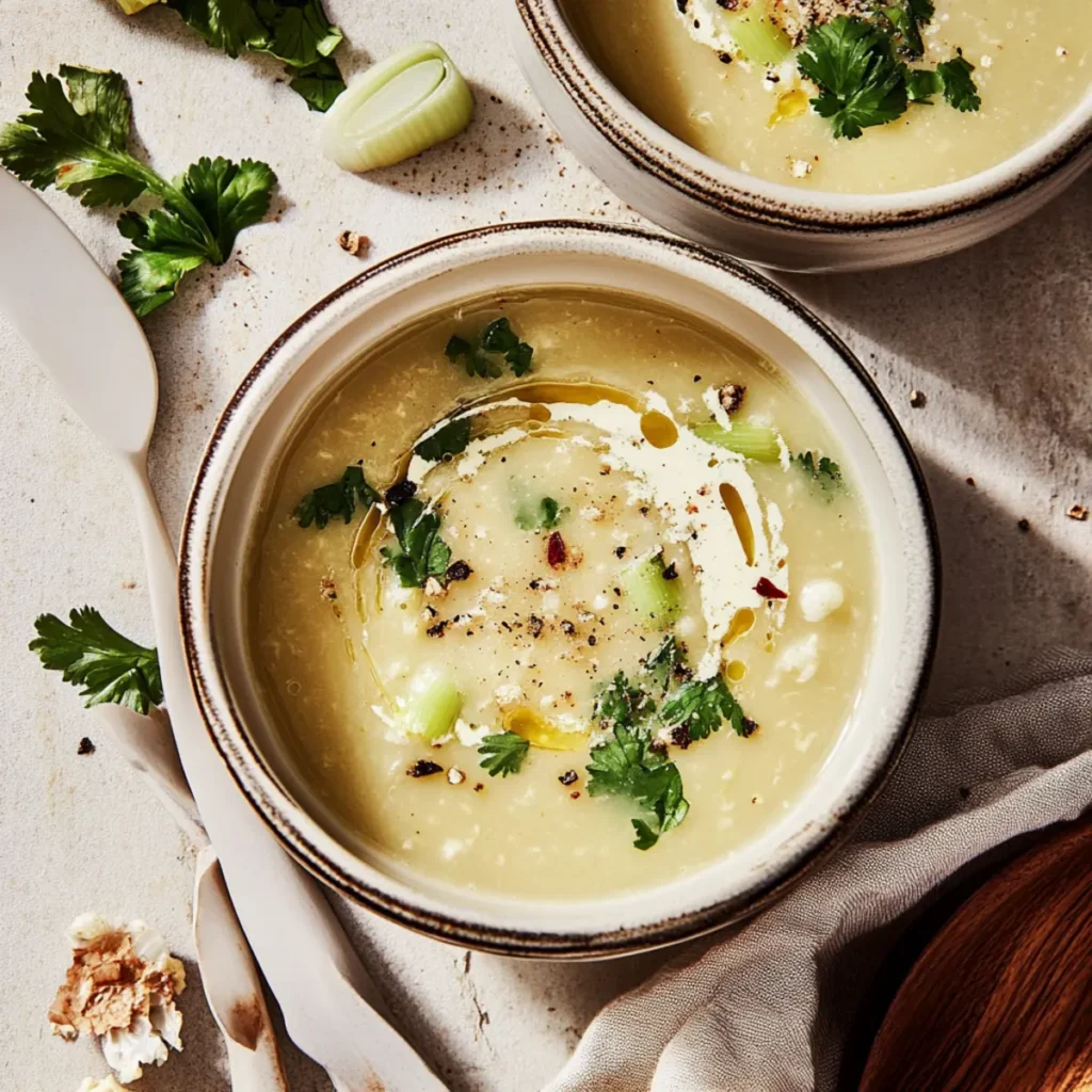 Zesty Cauliflower Leek Soup
