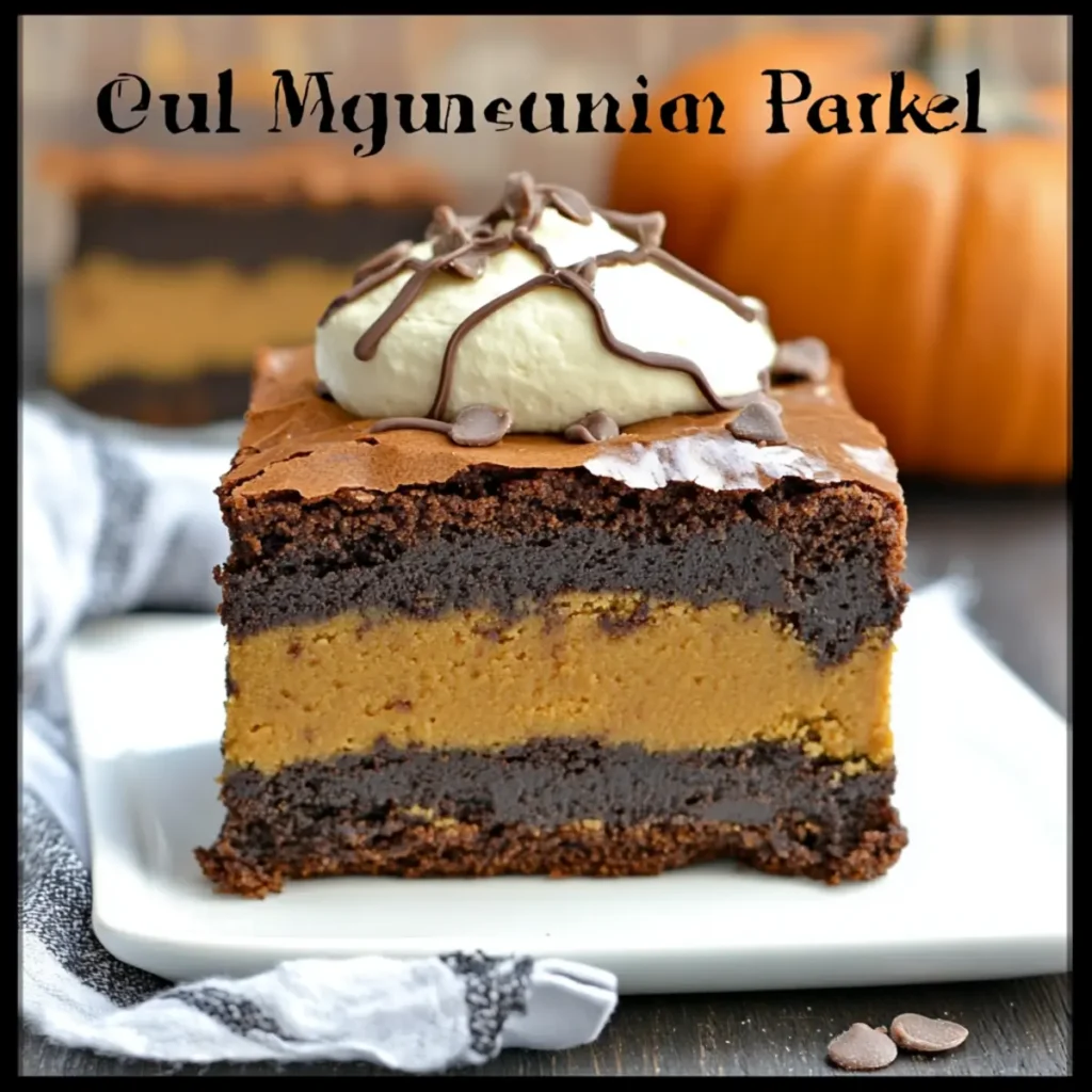 Triple Layered Pumpkin Brownie Recipe