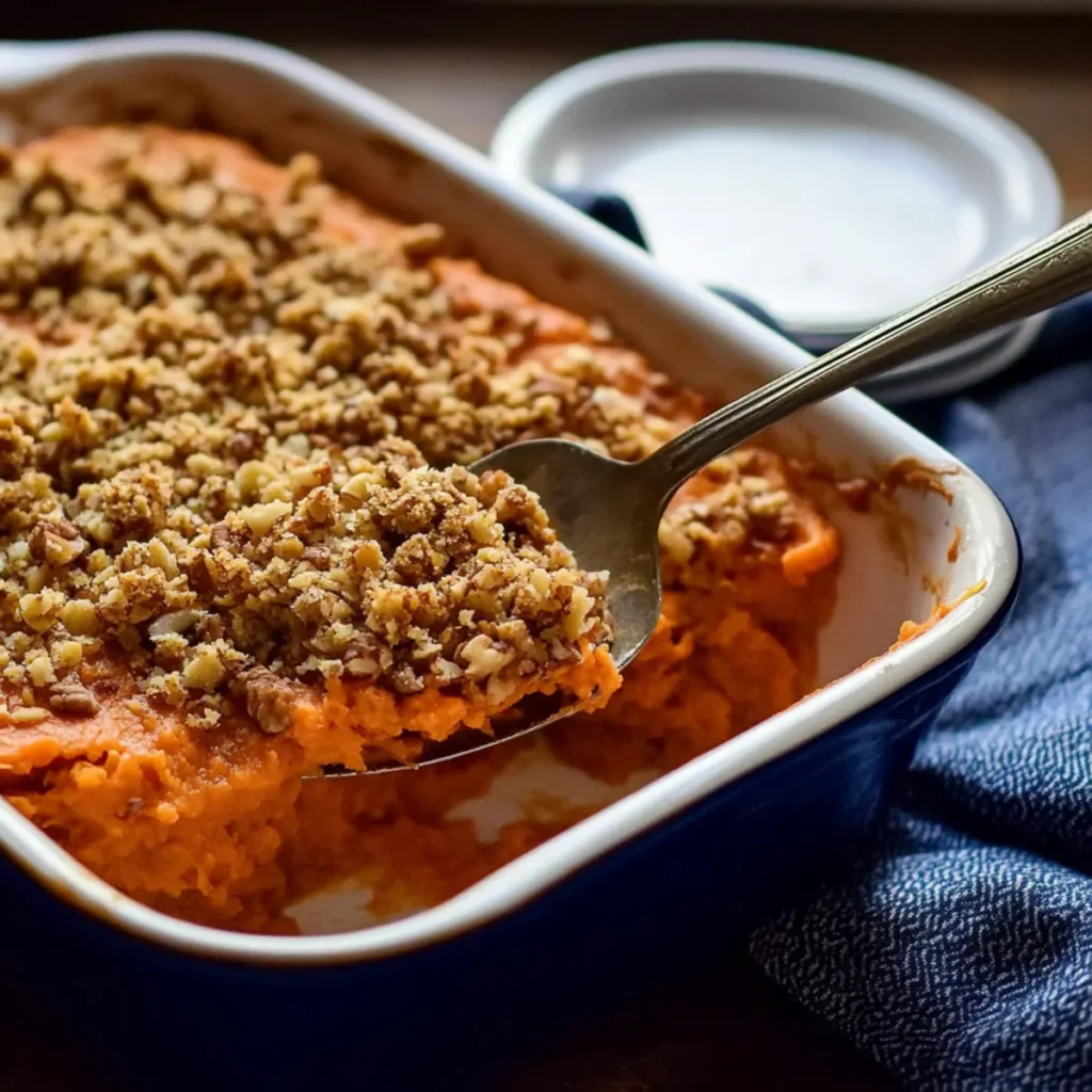 Buttery Sweet Potato Casserole (Best Nut Topping)