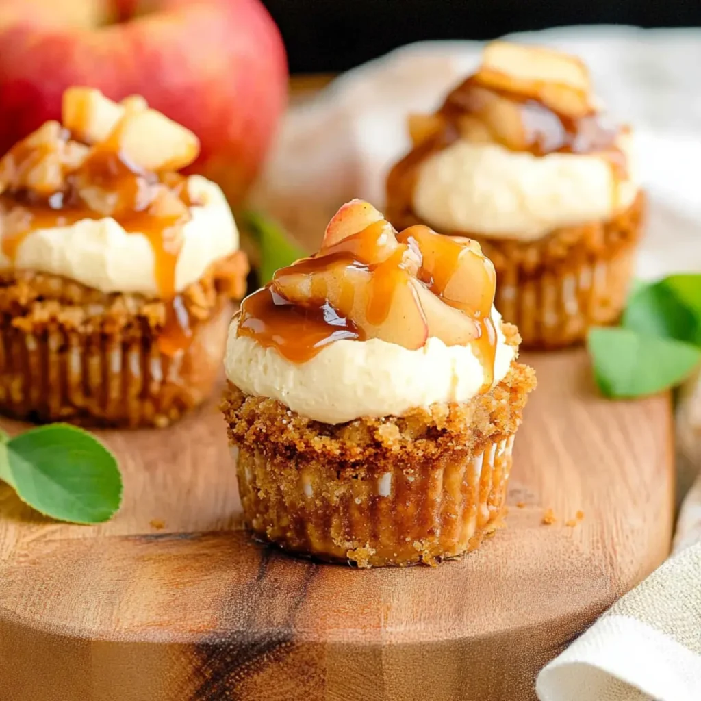 Mini Caramel Apple Cheesecakes