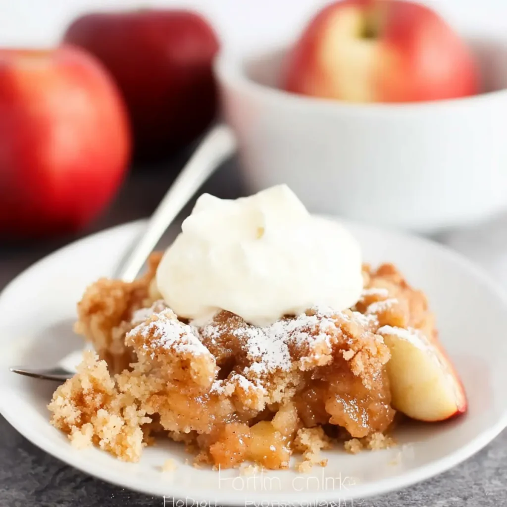 Apple Dump Cake from Scratch- fresh apples, no cake mix!
