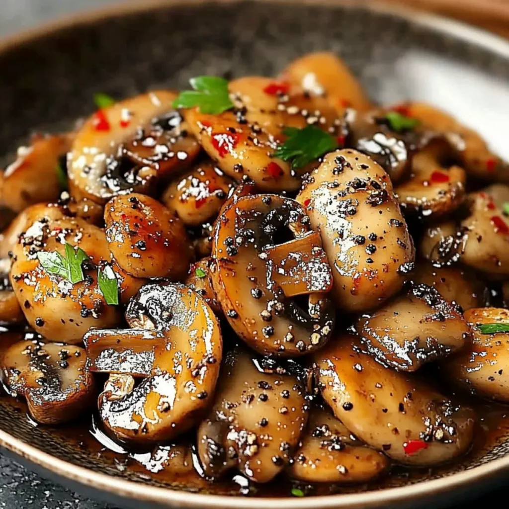 Black Pepper Chicken with Mushrooms