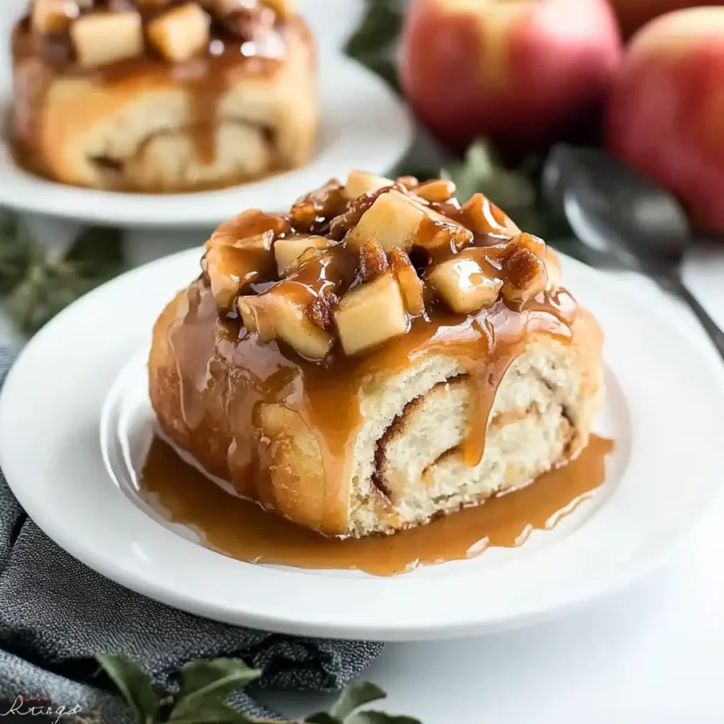 Caramel Apple Cinnamon Rolls