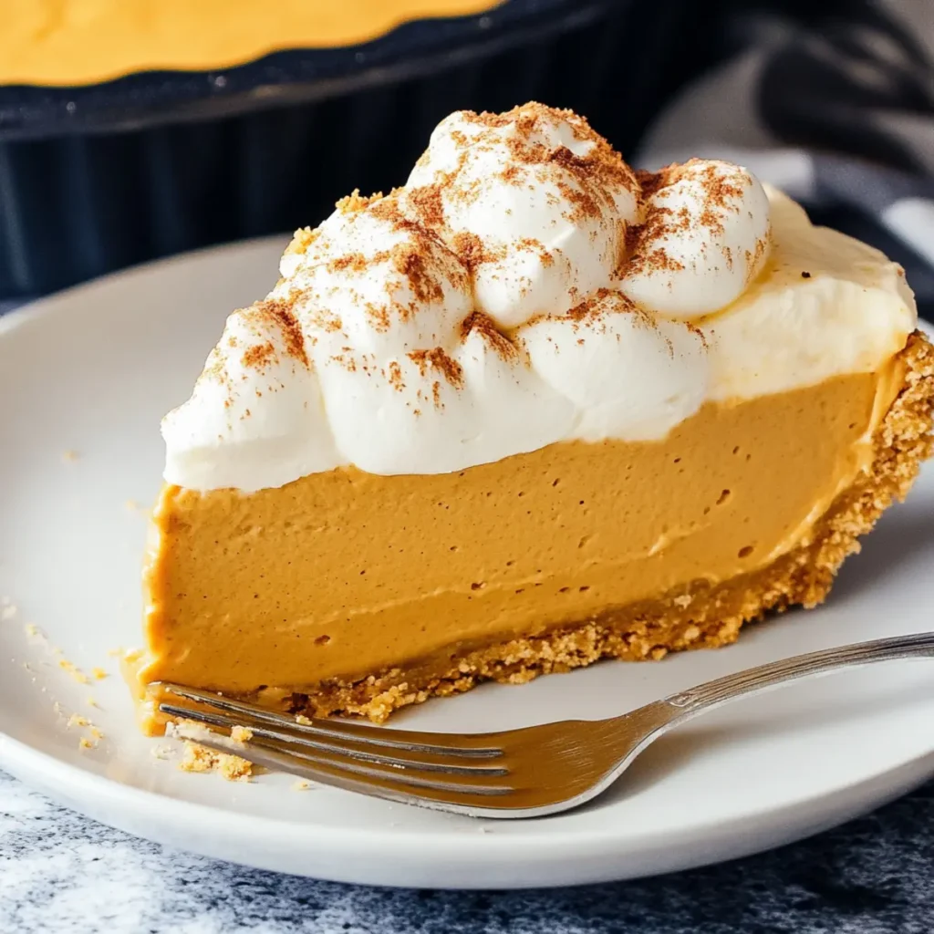 Pumpkin Mousse Pie with Maple Cookie Crust