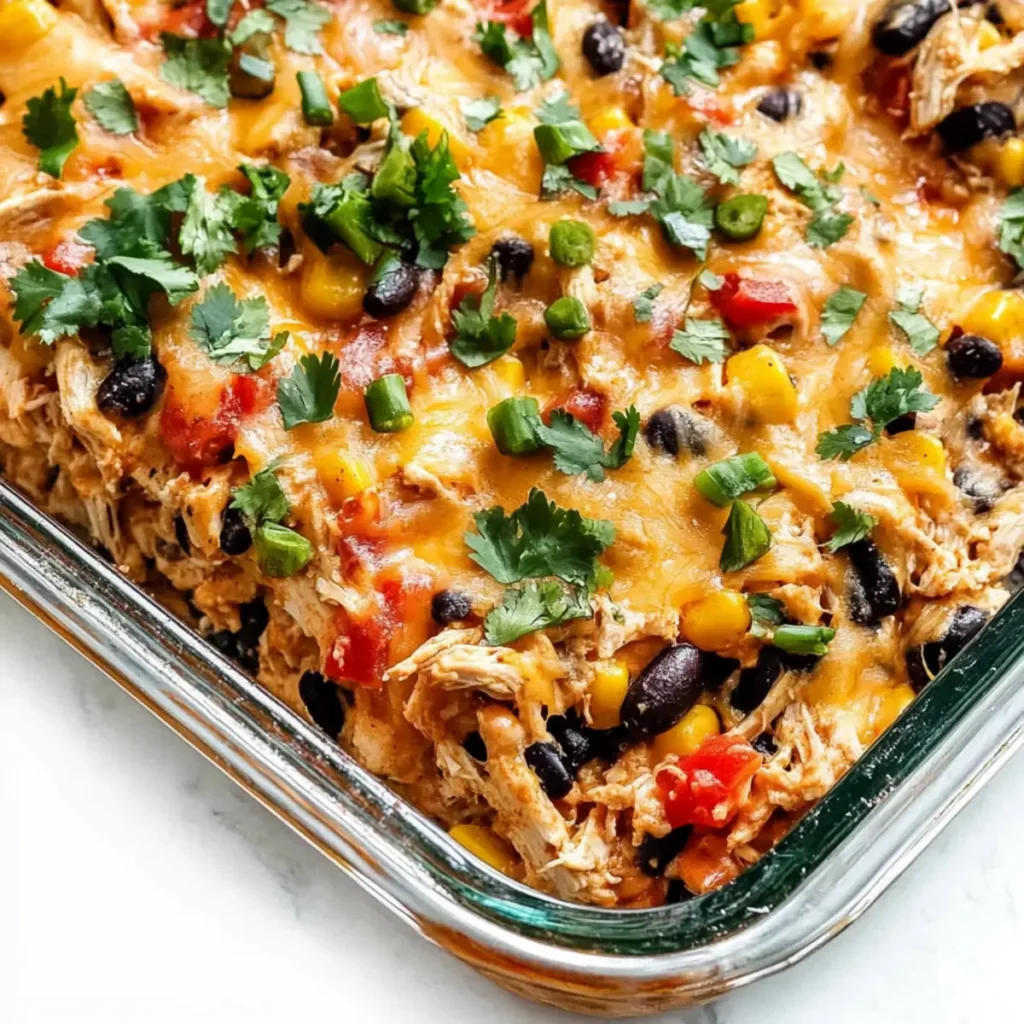 Easy Chicken Burrito Casserole