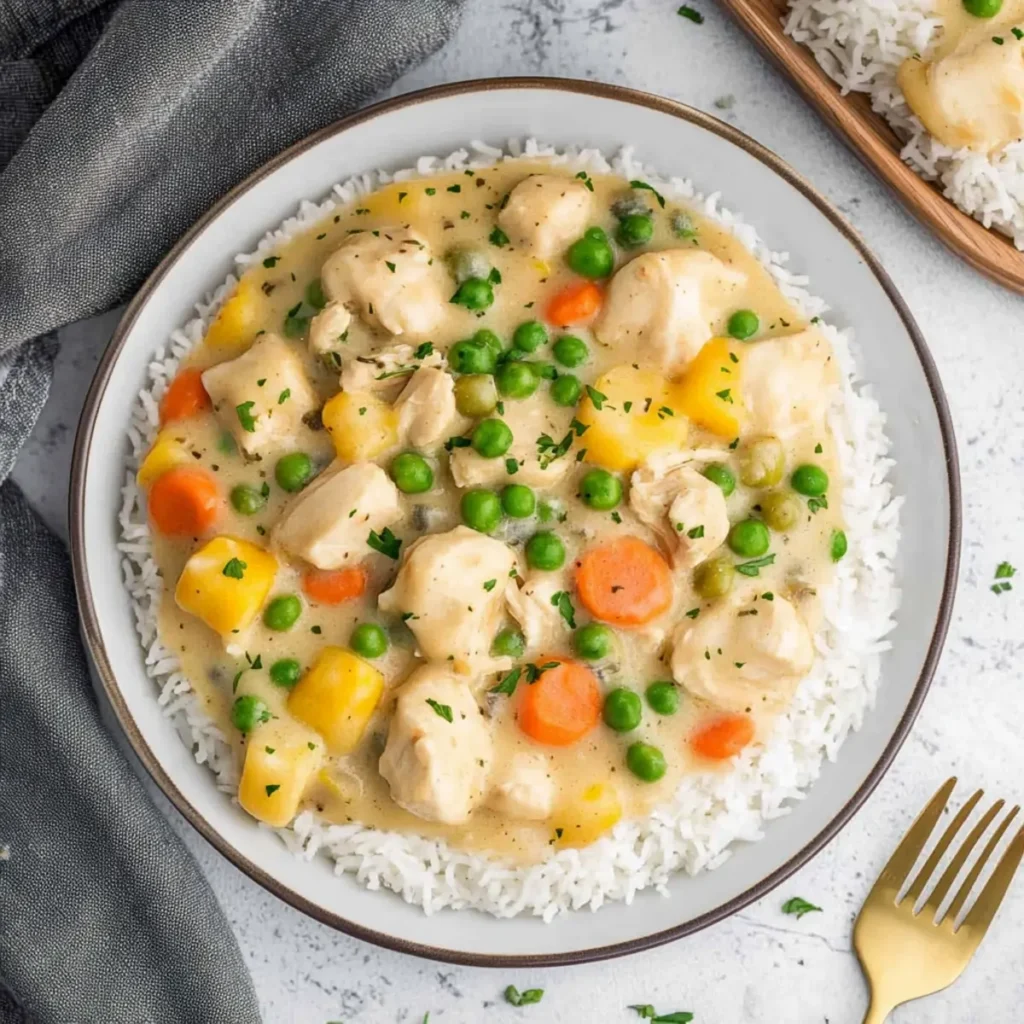 High Protein Crustless Chicken Pot Pie