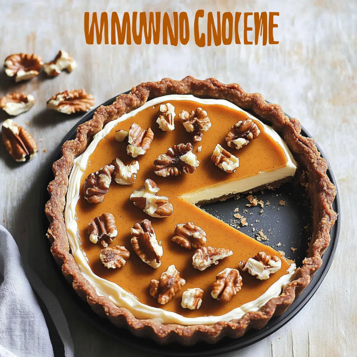 Walnut Pumpkin Cream Cheese Tart
