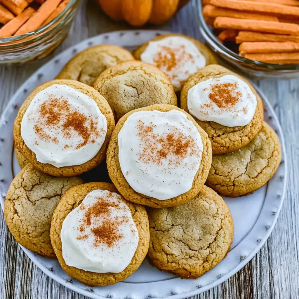 Soft Pumpkin Spice Sugar Cookies With Frosting